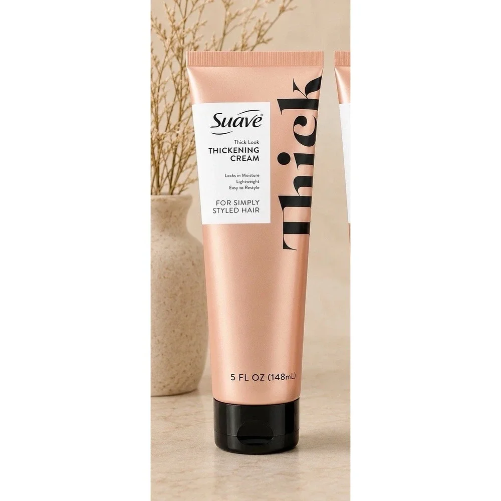 Suave Hair Thickening Cream Simply Styled Thick Look Heat Protectant 5 oz